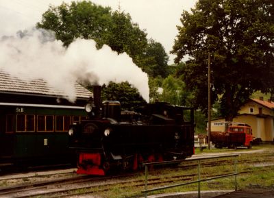 298.53 im Bahnhof Grünburg
298.53 im Frühling 2004 beim Umsetzen in Grünburg .

